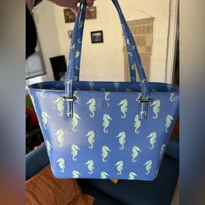 Kate spade seahorse print tote bag